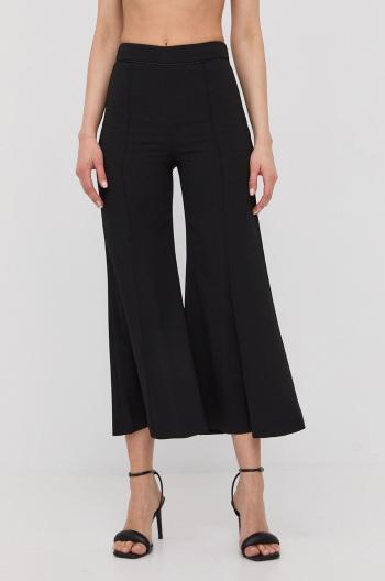 Kalhoty Twinset dámské, černá barva, zvony, high waist