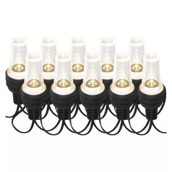 EMOS LED vánoční světelný řetěz – 10x párty žárovky, 4,5m studená bílá DCPC08