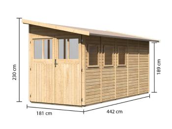 Dřevěný zahradní domek Lanitplast 442 cm