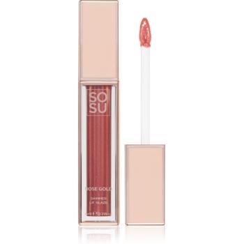 SOSU Cosmetics Shimmer Lip Glaze hydratační lesk na rty třpytivý odstín Rose Gold 6 ml