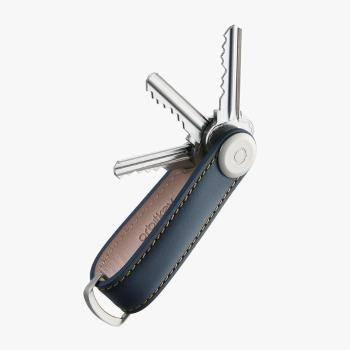 Modrá kožená klíčenka Orbitkey 2.0 Leather – Tmavě modrá