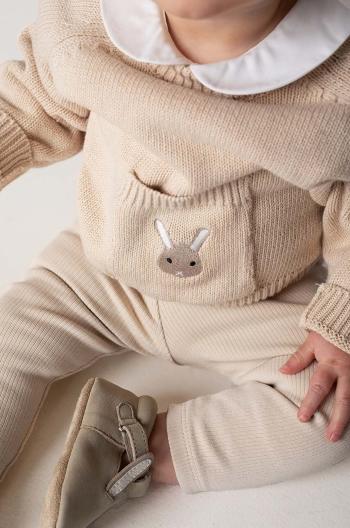 Dětský bavlněný svetr Donsje Loeke Sweater Bunny béžová barva, 3026001