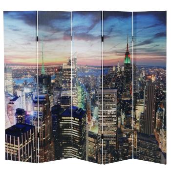 Designový LED paraván NEW YORK 200x180 cm (5-dílný)