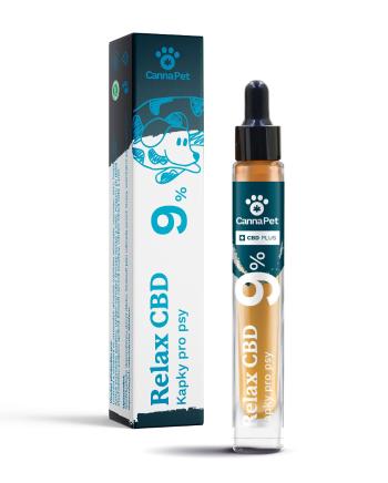 CannaPet Relax CBD 9% Kapky pro psy noc 7 ml