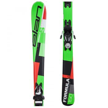 Elan FORMULA S QS + EL 7.5 Dětské sjezdové lyže, zelená, velikost 130