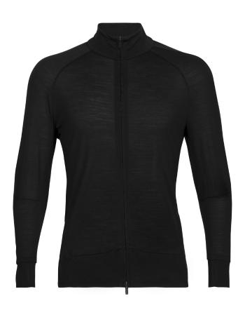 pánská mikina, zip ICEBREAKER Mens ZoneKnit™ LS Zip, Black velikost: L