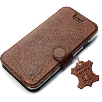 Flipové pouzdro na mobil Xiaomi Redmi 9A - Hnědé - kožené -  Brown Leather (5903516320455)