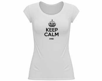Dámské tričko velký výstřih Keep calm