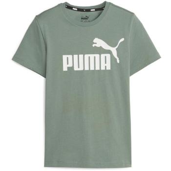 Puma ESSENTIALS LOGO TEE Chlapecké triko, khaki, velikost