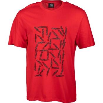 Umbro FW REPEAT GRAPHIC TEE Pánské triko, červená, velikost XL