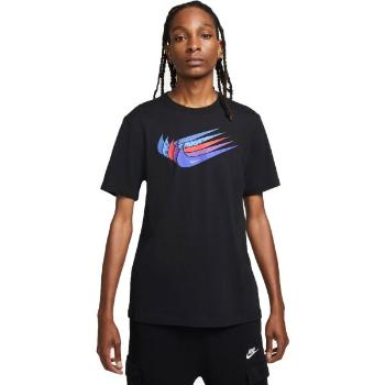 Nike NSW 12 MO SWOOSH TEE M Pánské tričko, černá, velikost L