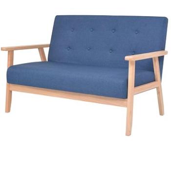 Sedačka 2místná sedačka textil modrá (244655)