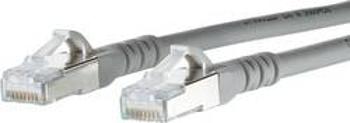 Síťový kabel RJ45 Metz Connect 130845B033-E, CAT 6A, S/FTP, 20.00 m, šedá