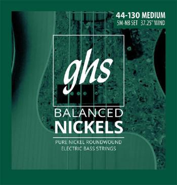 GHS 4700-5M-NB Balanced Nickels - Medium 44-130 Struny pro 5-strunnou baskytaru