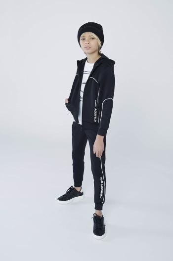 Dětská mikina Karl Lagerfeld černá barva