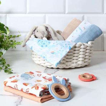 BabyOno Plenky mušelínové Super soft 3 ks - modrá