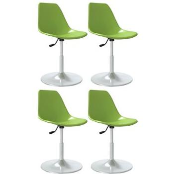 Otočné jídelní židle 4 ks zelené PP, 338280 (338280)