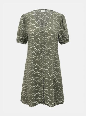 Zelené vzorované šaty s knoflíky Jacqueline de Yong Staar