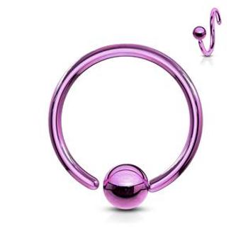 Šperky4U Piercing - kruh fialový - K1002A-10083