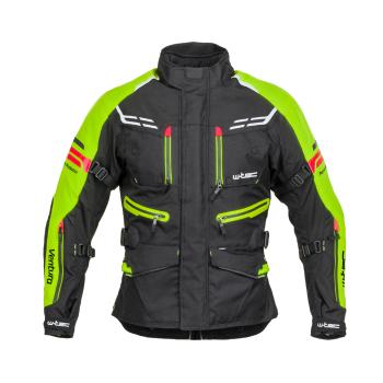 Pánská moto bunda W-TEC Ventura  černá-fluo žlutá  L