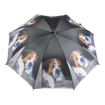 Černý deštník s bernardýnem - 105*105*88cm BBPSB