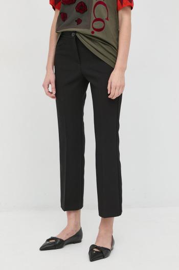 Kalhoty MAX&Co. dámské, černá barva, zvony, high waist