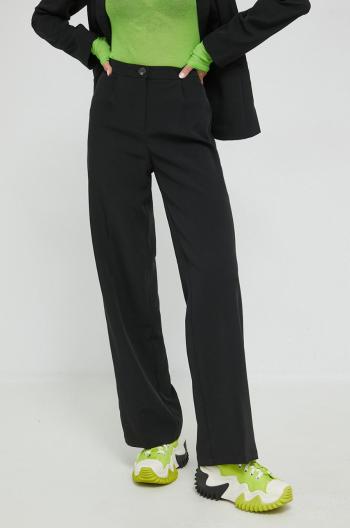 Kalhoty Only dámské, černá barva, jednoduché, high waist