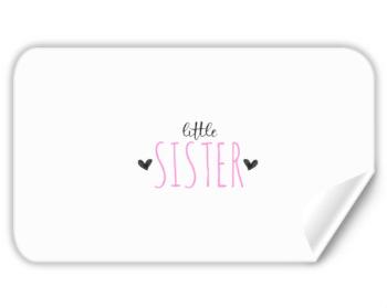 Samolepky obdelník - 5 kusů Little sister