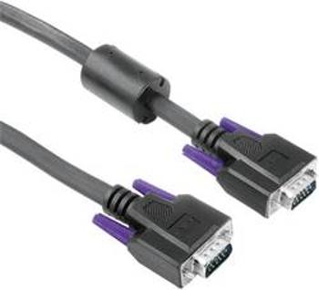 VGA kabel Hama [1x VGA zástrčka - 1x VGA zástrčka] černá 3.00 m