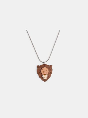 Dřevěný přívěsek BeWooden Lion Pendant na krk BeWooden