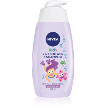 Nivea Kids Girl sprchový gel a šampon pro dívky 500 ml