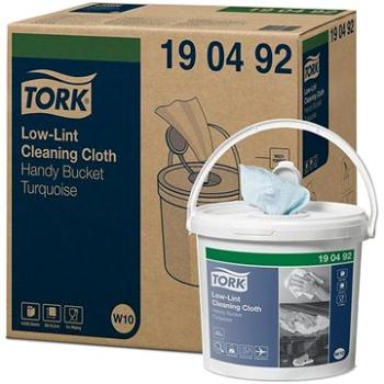 TORK Low-Lint, 200 útržků, 30 × 16,5 cm, 60 m, 1 vr., tyrkysové, v kbelíku, W10 (7322540741193)