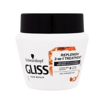 Schwarzkopf Gliss Total Repair 2-in-1 Replenish Treatment 300 ml maska na vlasy pro ženy na lámavé vlasy; na suché vlasy