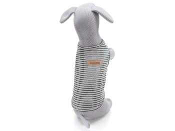 Vsepropejska Ebony pruhované tričko pro psa Barva: Béžová, Délka zad (cm): 32, Obvod hrudníku: 44 - 50 cm