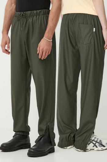 Nepromokavé kalhoty Rains 18560-GREEN Rain Pants Regular zelená barva, medium waist