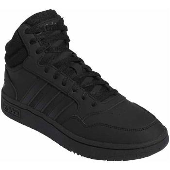 adidas HOOPS 3.0 MID Pánské kotníkové tenisky, černá, velikost 44 2/3