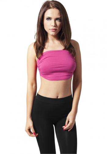 Urban Classics Ladies Bandeau Top fuchsia - S