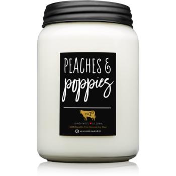 Milkhouse Candle Co. Farmhouse Peaches & Poppies vonná svíčka Mason Jar 737 g