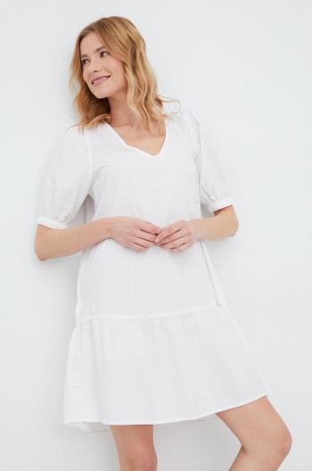 Bavlněné šaty Vero Moda bílá barva, mini