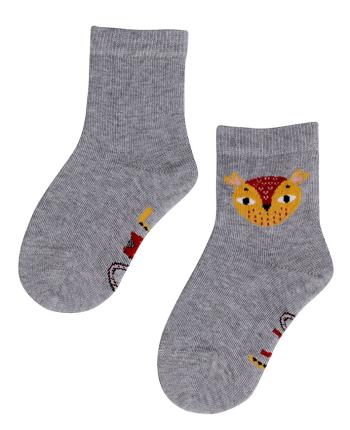 Dívčí vzorované ponožky WOLA OWL šedé Velikost: 24-26