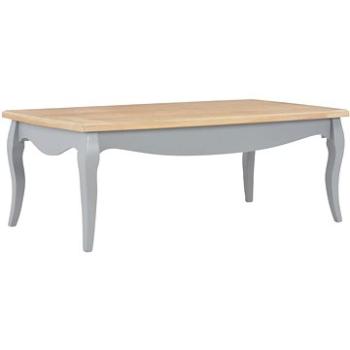 Konferenční stolek šedý a hnědý 110x60x40 cm masivní borovice (280002)