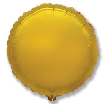 Balón foliový 45 cm Kulatý zlatý - Flexmetal