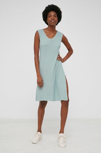 Šaty Answear Lab tyrkysová barva, mini, jednoduchý