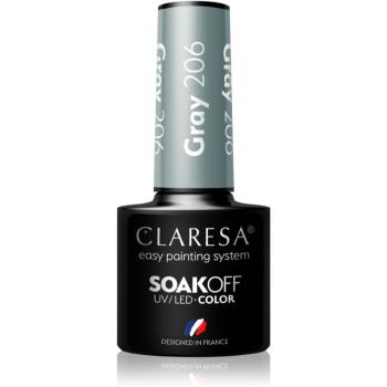 Claresa SoakOff UV/LED Color Savanna Vibes gelový lak na nehty odstín Gray 206 5 g