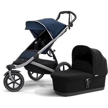 Thule Urban Glide 2 + Bassinet Majolica Blue on Aluminium (0091021664586)