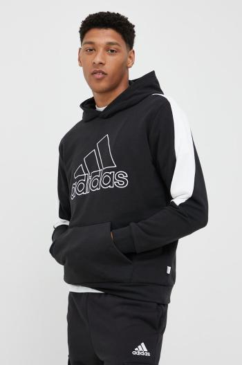 Mikina adidas Performance pánská, černá barva, s aplikací