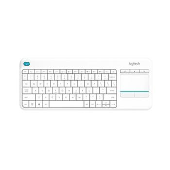 Logitech Wireless Touch Keyboard K400 Plus, bílá - CZ/SK (920-007152)