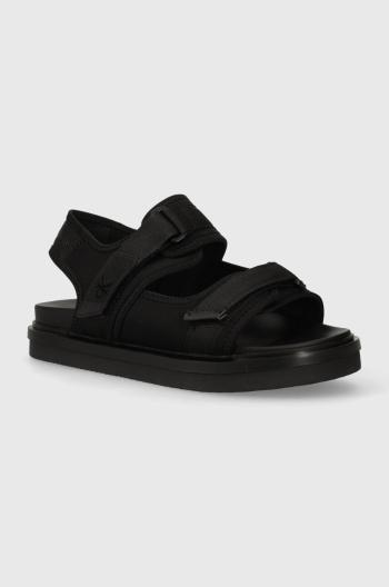 Sandály Calvin Klein Jeans SANDAL VELCRO NP IN MR pánské, černá barva, YM0YM00940