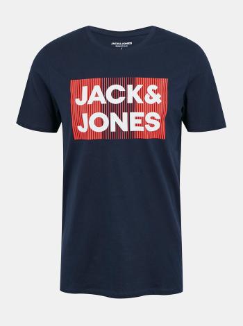 Tmavě modré tričko s potiskem Jack & Jones