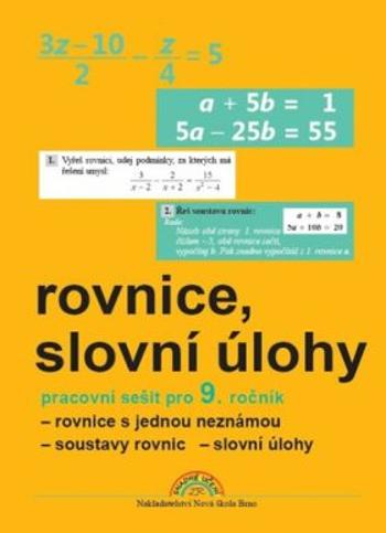 Algebra 9 (rovnice a sl.úlohy), pracovní sešit - Zdena Rosecká